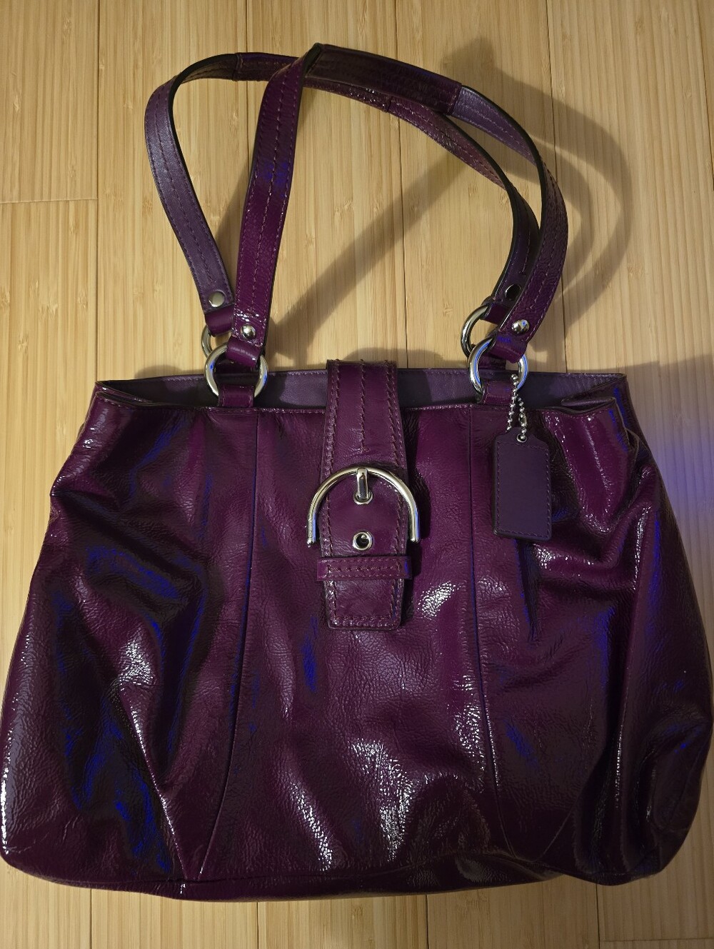 Coach Soho Plum Patent Leather Purse